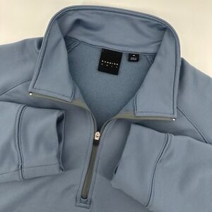 Dunning Golf Quarter Zip Pullover Mens Size Medium Blue Gray Performance Top